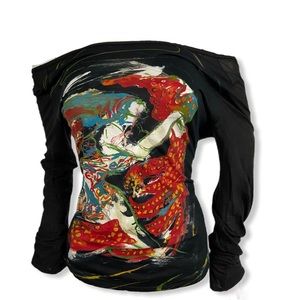 Jean Paul Gaultier off the shoulder blouse